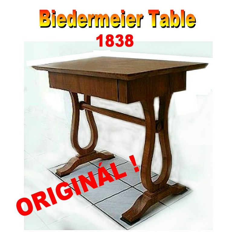 Rakouský Originální Biedermeier stůl, cca 1838
