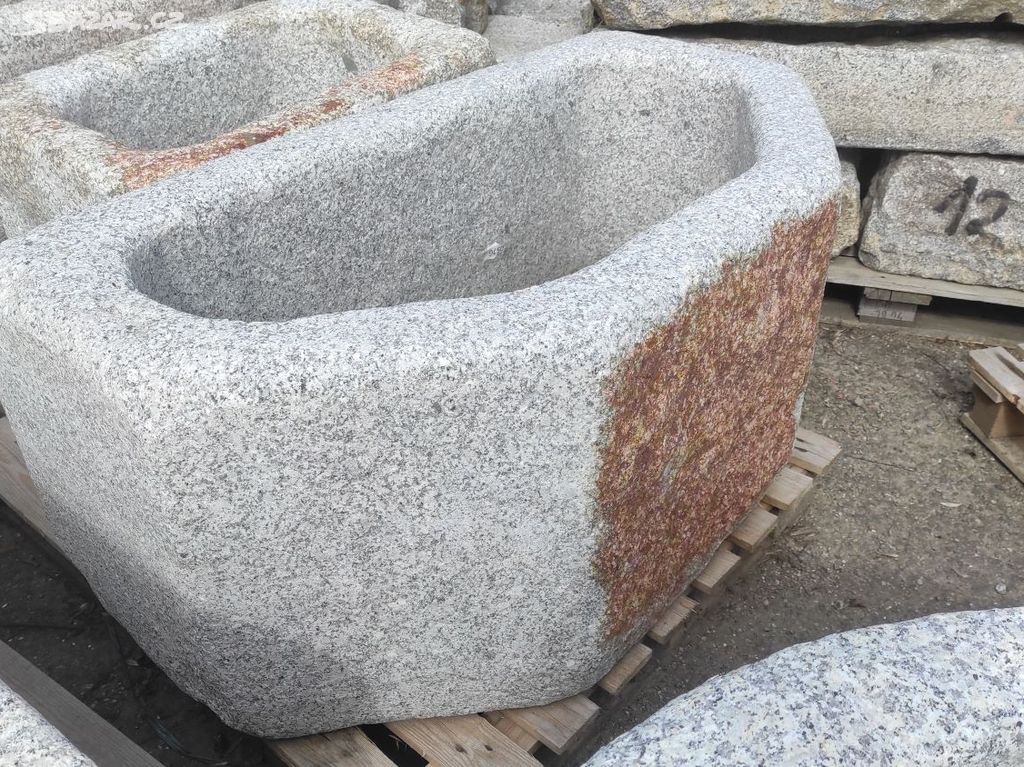 Kamenná stírka, kamenka, koryto, 128x67x60 cm
