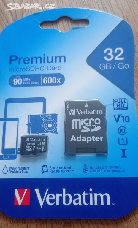 MicroSDHC karta Verbatim Premium 32 GB