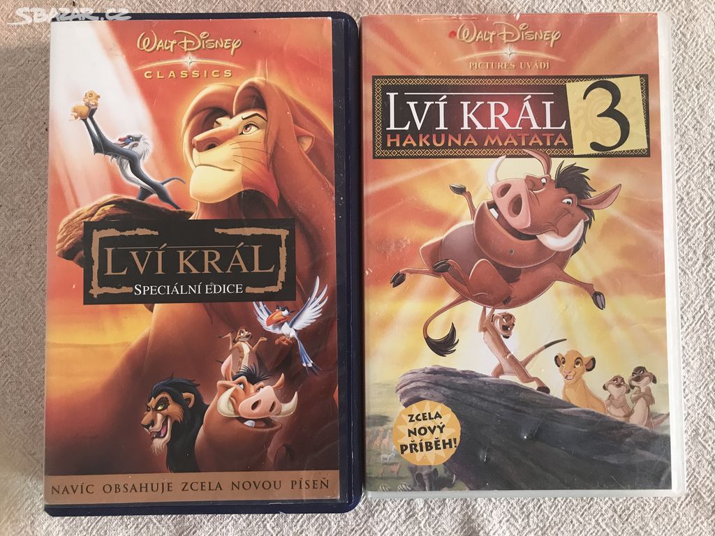 VHS Lví král 1+3.