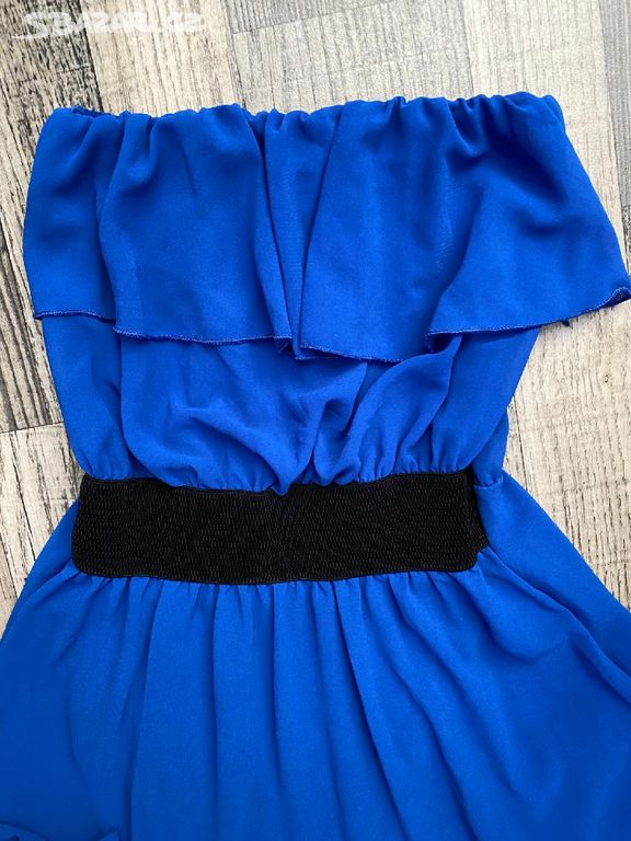 Luxusní modré šaty vel.38/M