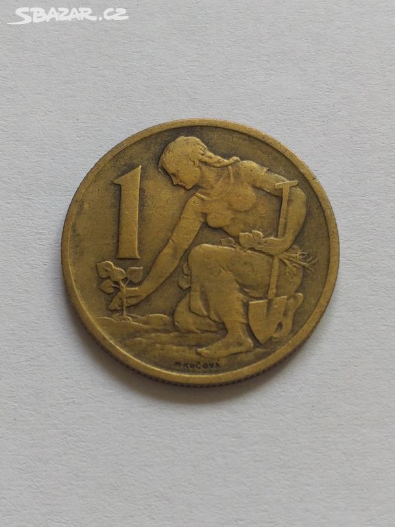 Mince 1 Koruna 1958 Československo