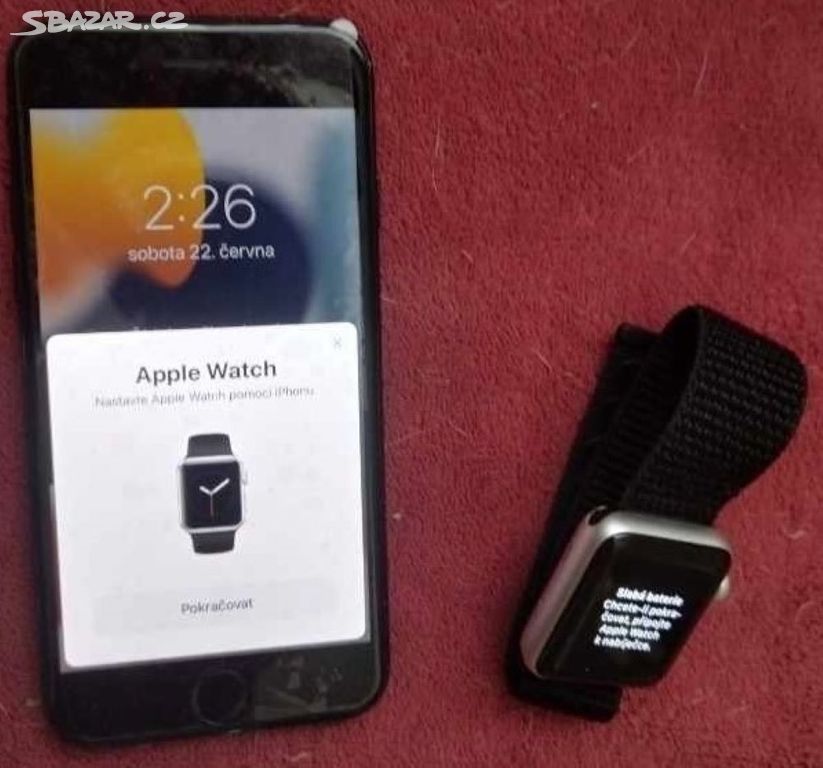 Mobilní telefon zn. Apple 7 + hodinky Apple watch