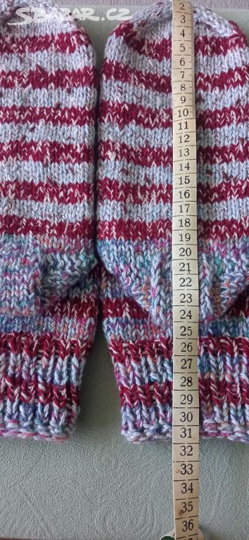 Ručně pletené ponožky délka chodidla 24 cm