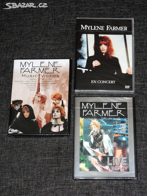 Sada 3x DVD Mylene Farmer / NOVÉ / ORIG. ZABALENÉ