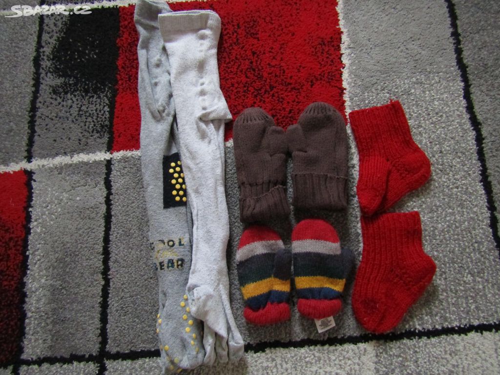 Punčocháče,rukavice a teplé ponožky - vel.86/92