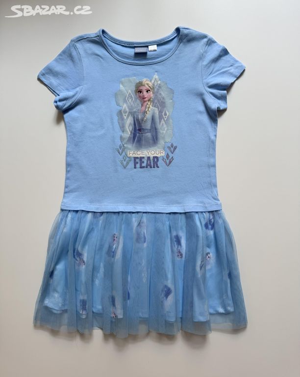 Dětské šaty Elsa Frozen Disney vel. 6-8 let 128 cm
