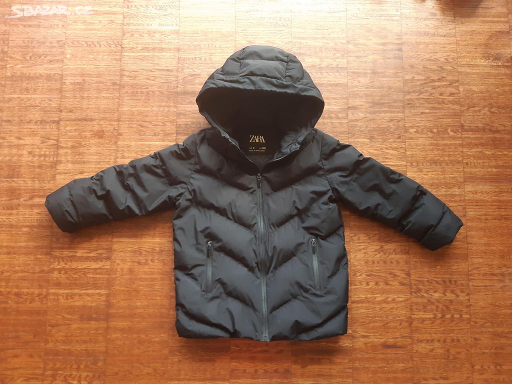 Dětská zimní vatovaná bunda Zara černá 128 7-8