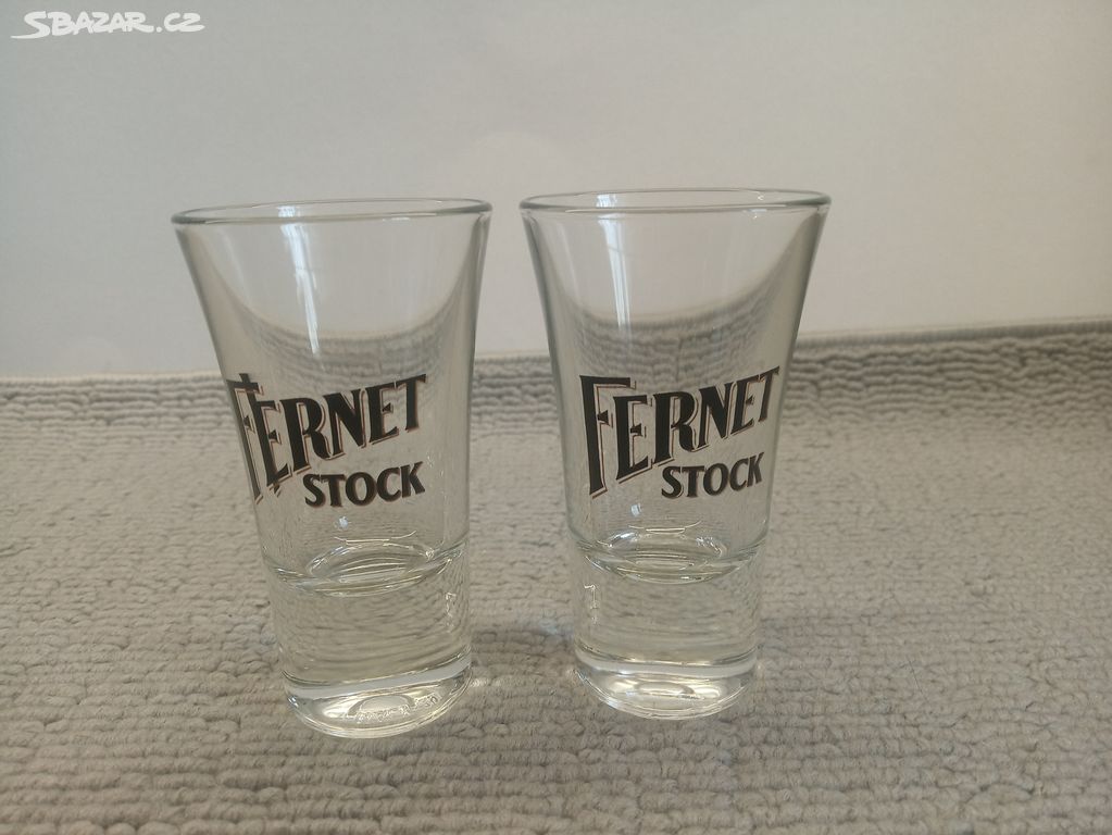 Panáky, štamprle - FERNET STOCK - 2 kusy