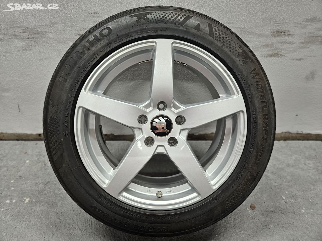 ZIMNÍ KOMPLET ŠKODA 17" 5X112 ET45 + 215/55 R17