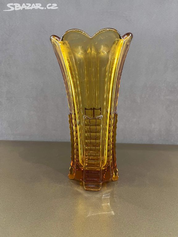 Váza - ART DECO - 1930 - ambrové barvy