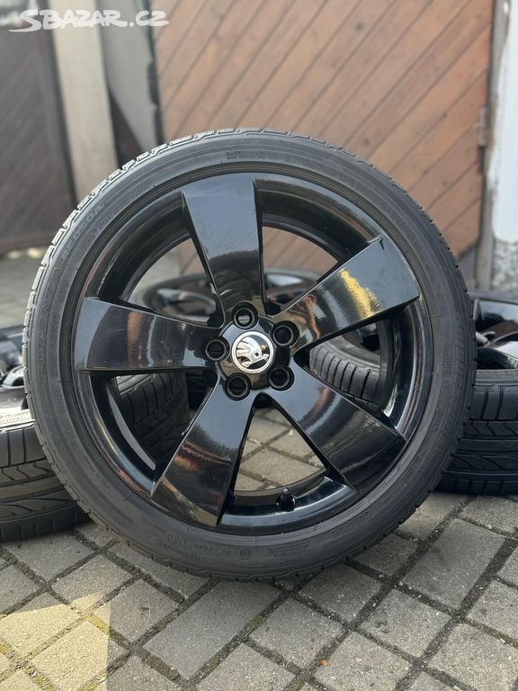 ORIGINAL Alu Škoda KENTAUR R17, 5x100 - TOP STAV