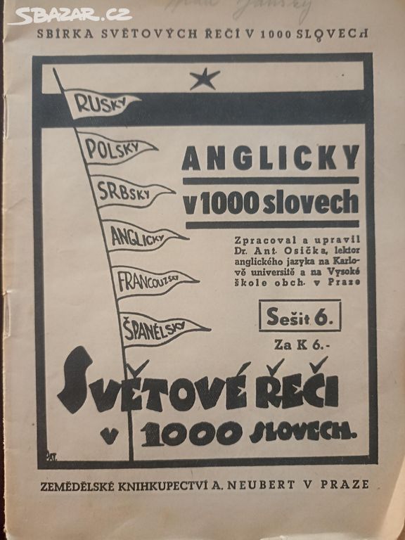 Starožitné listy -Angličtina z roku 1945