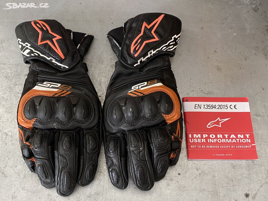 Motocyklové rukavice Alpinestars SP-8 V3, Vel.XL