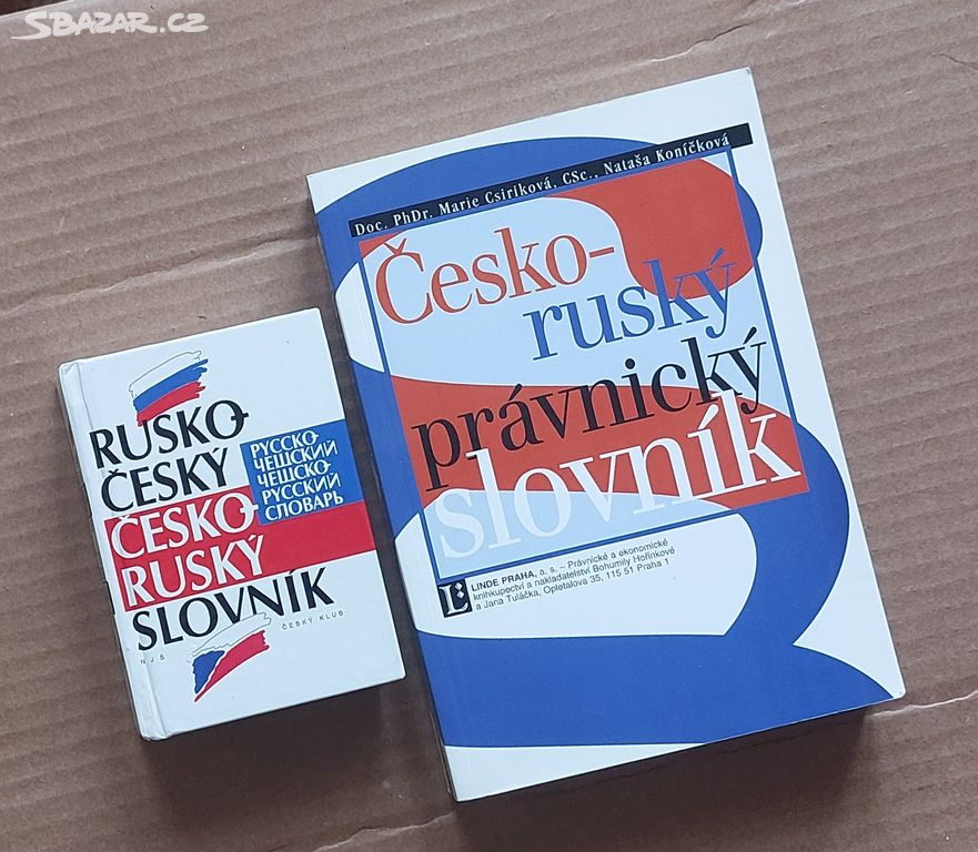 ČESKO-RUSKÝ SLOVNÍK a cestovní=CELKEM za 69 Kč