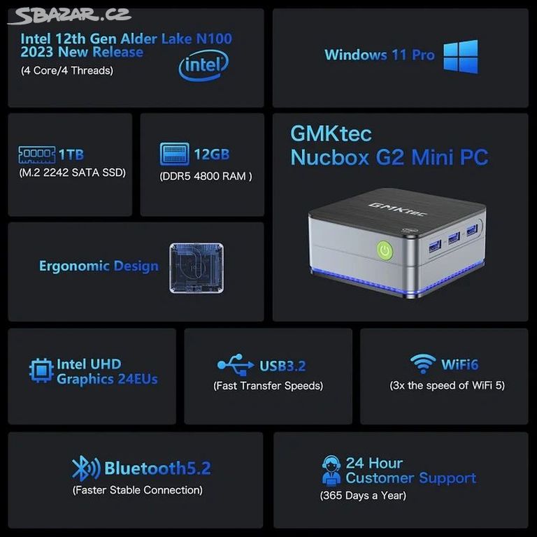 GMKTec NucBox G2 , N100 ,12Gb RAM ,512GB SSD ,iUHD