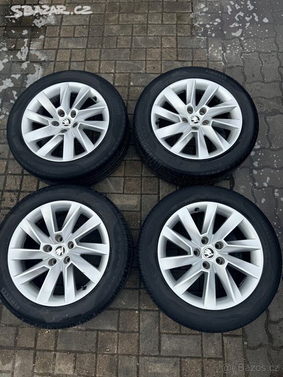 ORIGINÁL Alu Škoda STRATOS R17, 5x112 - TOP STAV