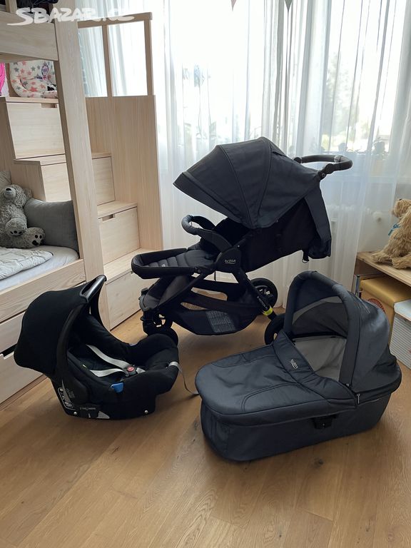 Kočárek 3v1 Britax B-Motion 4 Plus Blue denim