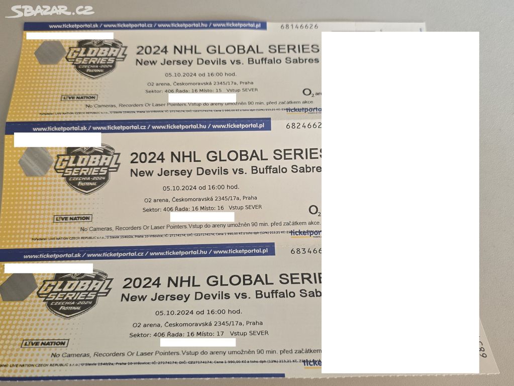 Listky na NHL GLOBAL SERIES v Praze 5.10.2024