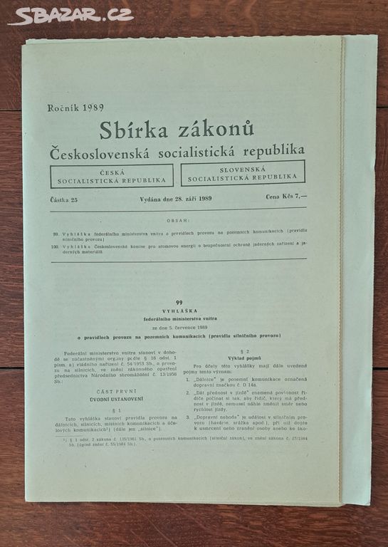 Sbírka zákonů 99/1989