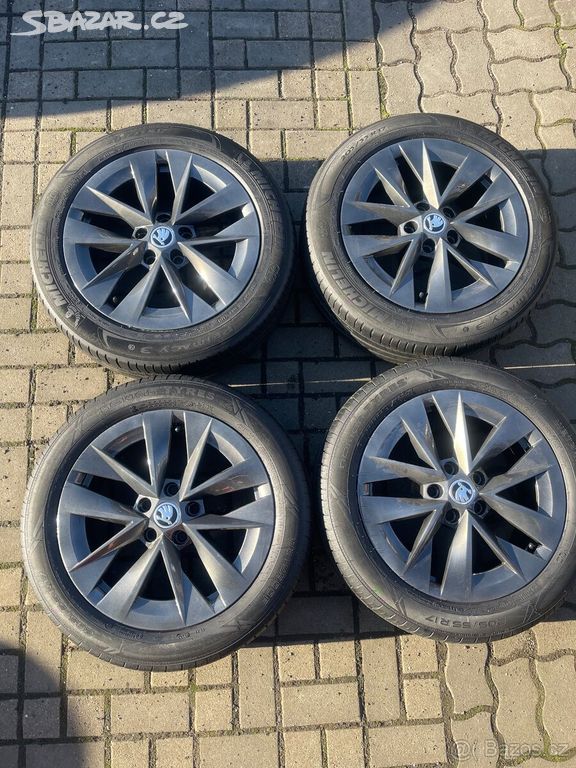 ORIGINÁL Alu Škoda ROTARE R17, 5x112 - TOP STAV