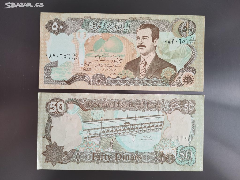 Irák - 50 dinárů - Saddam Hussein