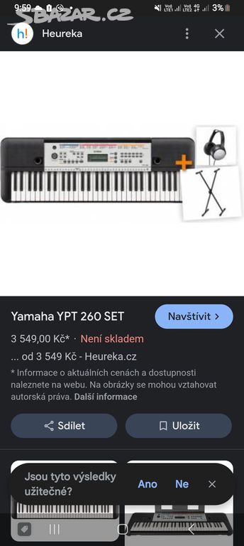 Klávesy Yamaha