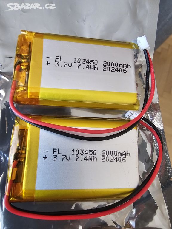 baterie 3.7V 7.4Wh 2000mah 103450, nové nepoužité