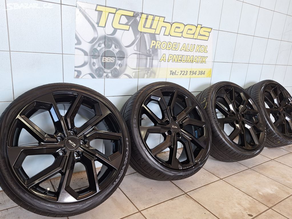 Alu kola R19 5x112 Platin + letní pneu 235/35/19