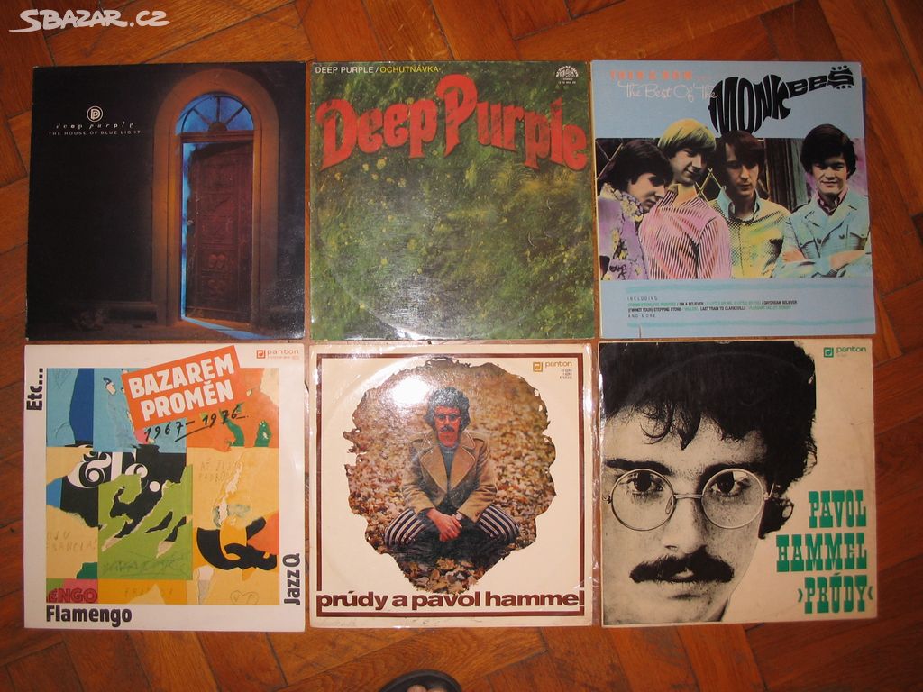 LP vinyly = Deep Purple, Abraxas, The Monkees, Yes