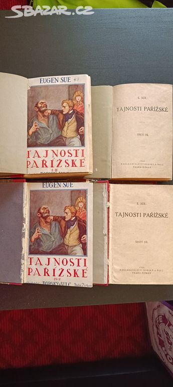 Tajnosti pařížské 1. - 7. díl Eugen Süe,rok 1924,