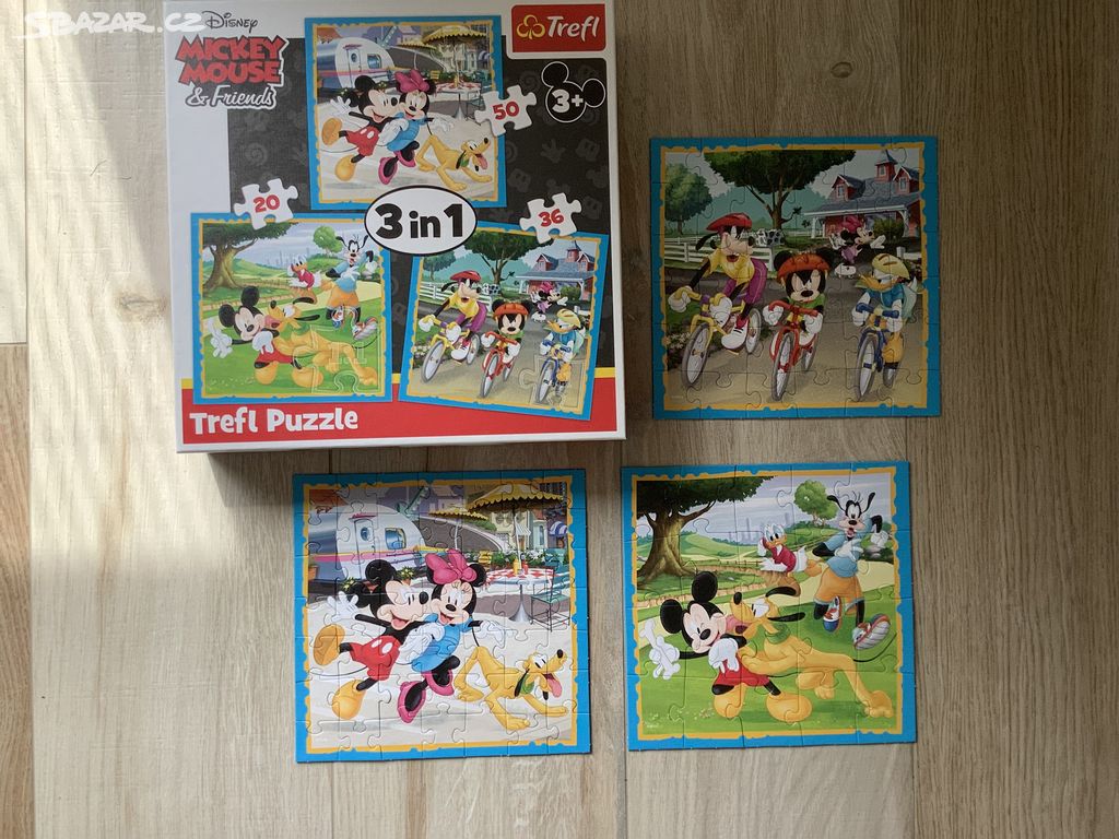 Puzzle Mickey + pro rozvoj, barvy, počasí Krteček