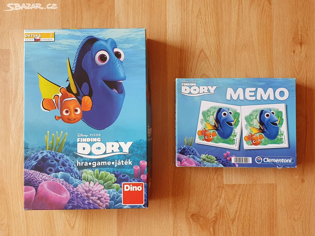 Dino hra Hledá se Dory a Clementoni pexeso