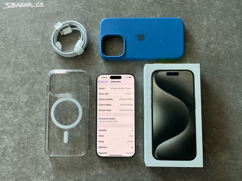 iPhone 15 pro Natural Titanium 128gb