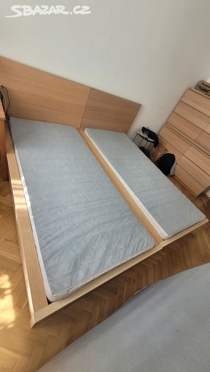 2x Postel Malm IKEA 90x200