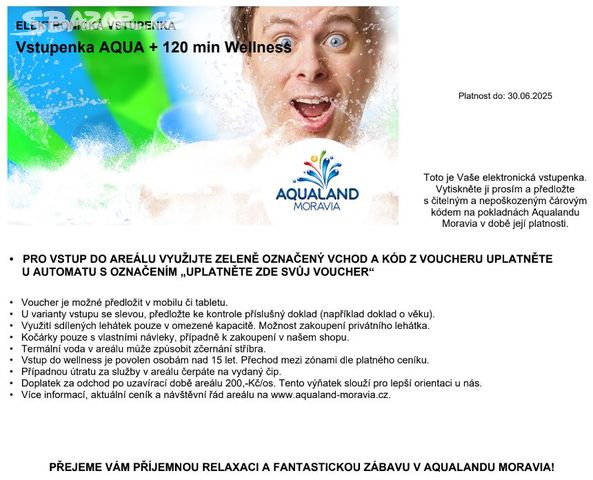 Voucher Aqualand Moravia