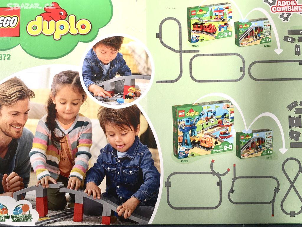 LEGO DUPLO 10872 Doplňky k vláčku most a koleje