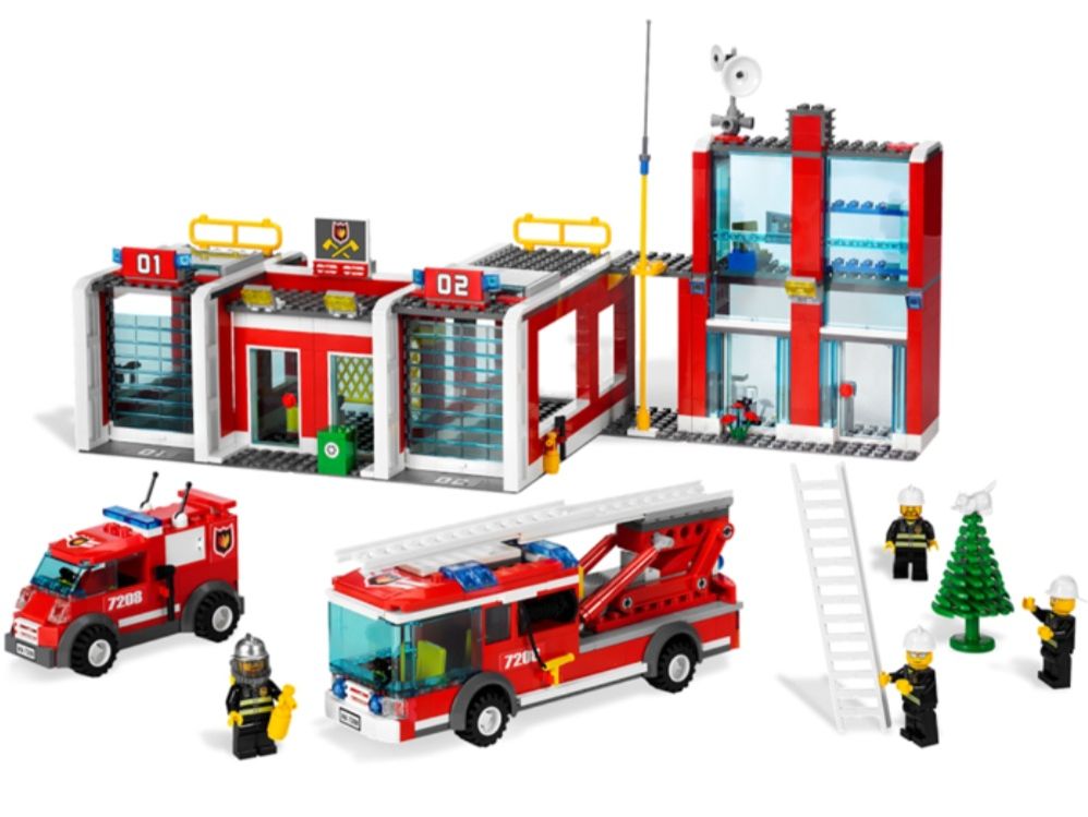 Prodám LEGO City 7208 - Hasičská stanice