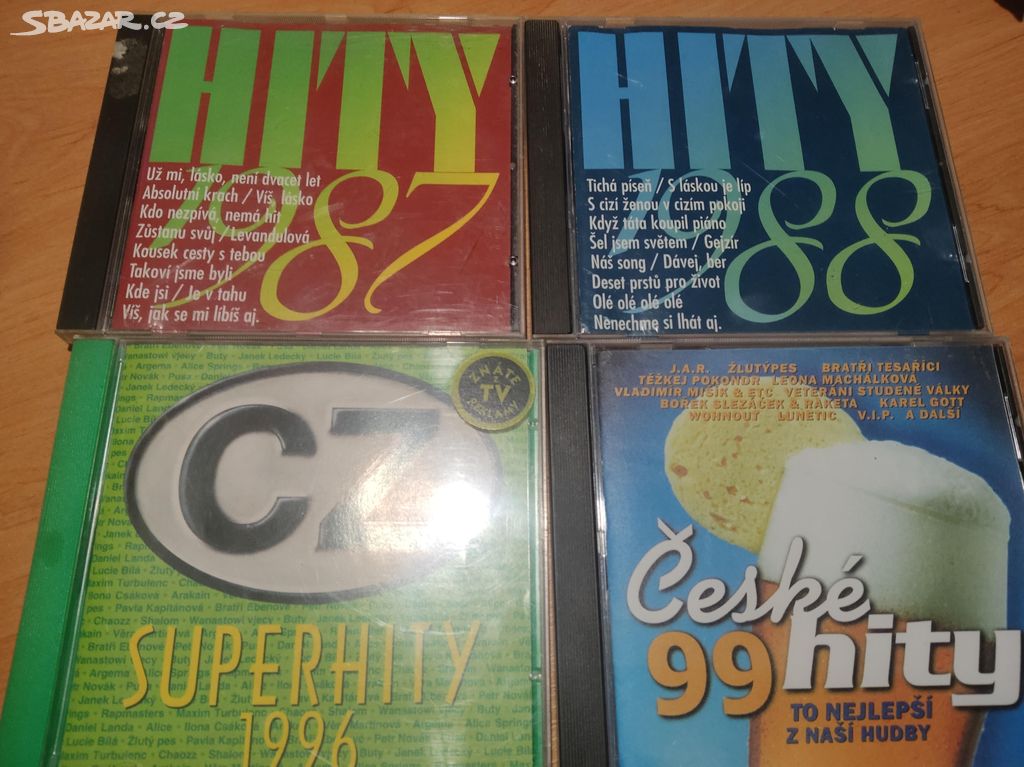 Cd - 4 x České hity 1987 , 1988 , 1996 , 1999