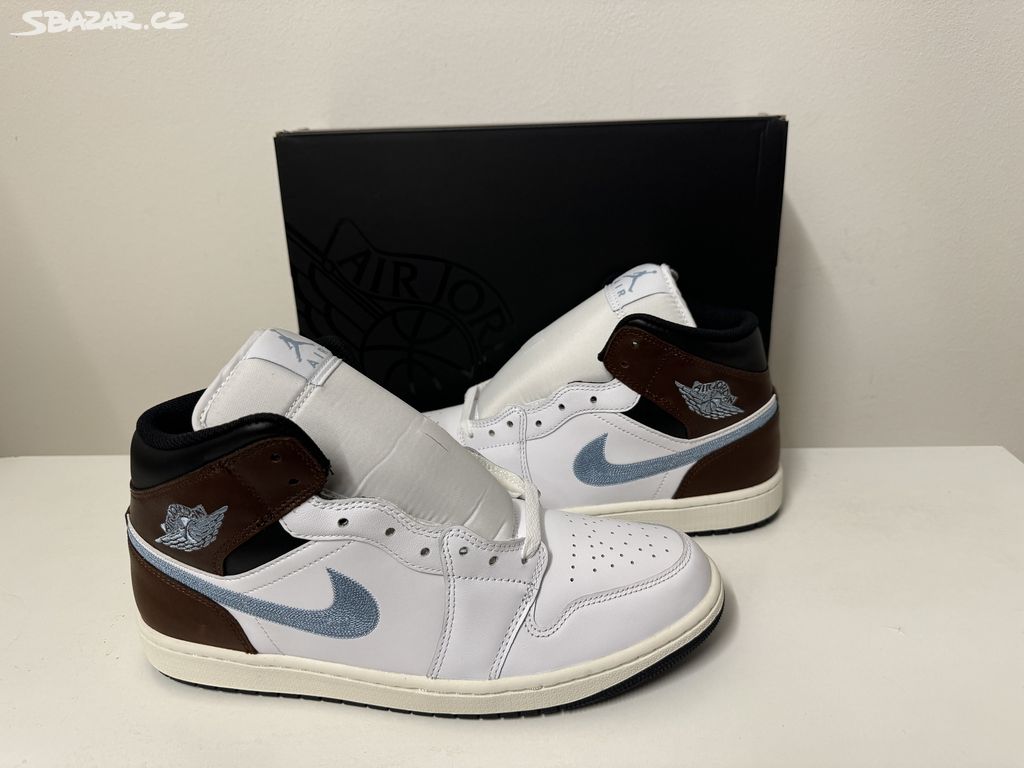 Nike Air Jordan 1 Mid SE Brown Blue Grey