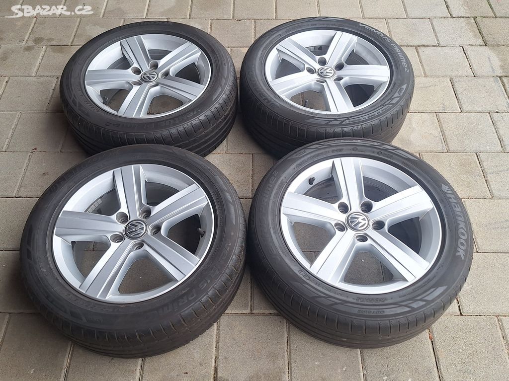 Alu kola VW 16" 5x112 pneu 205/55 R16 4-5mm Golf 7