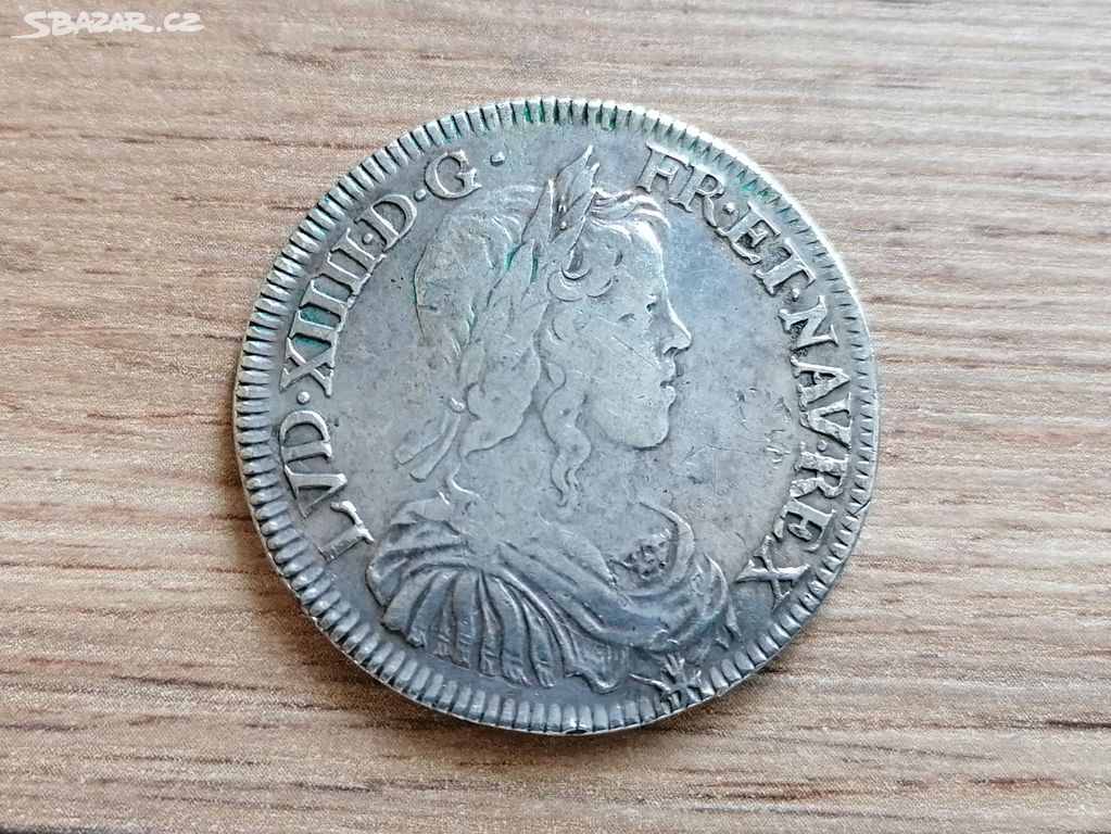 Stříbro 1/2 Ecu 1646 Ludvík XIV. stříbrná mince