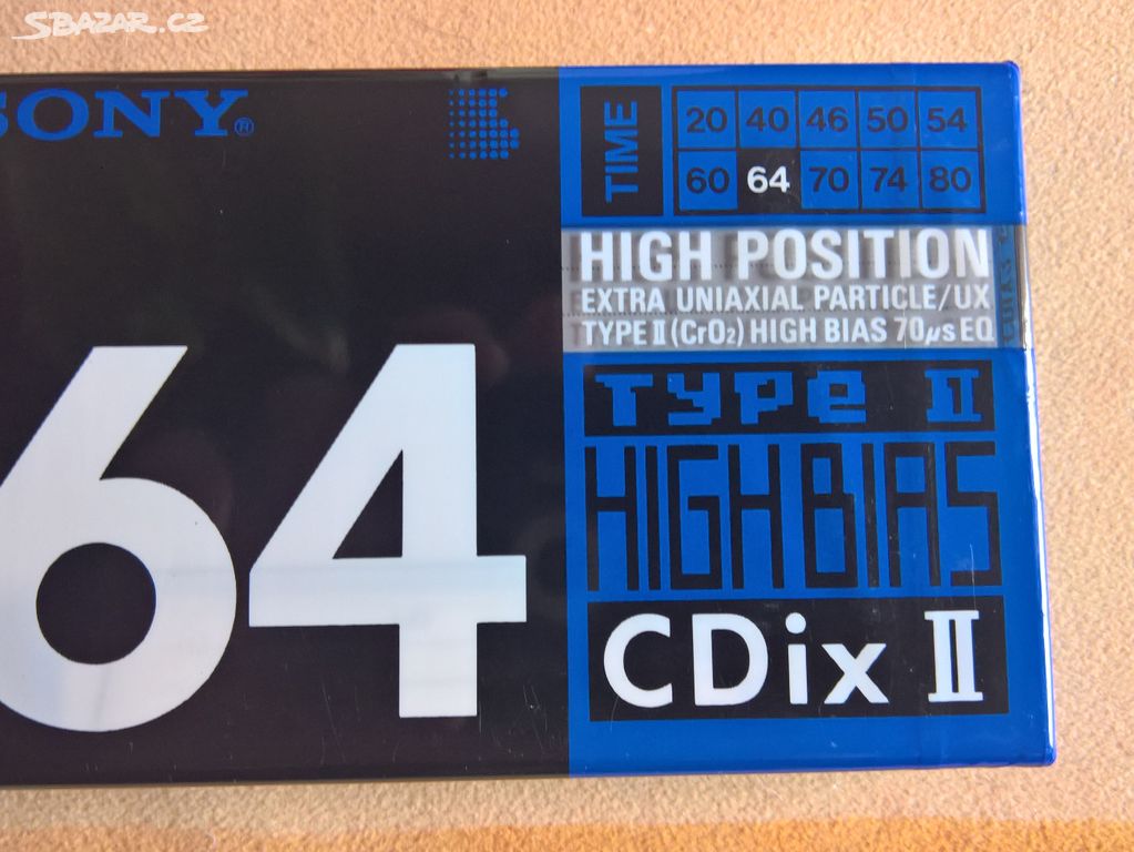 kazeta Sony CDix II 64 audiokazety