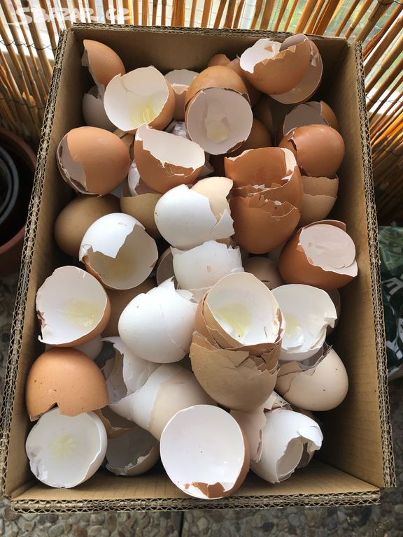 Sušené drcené skořápky vajec - až 10 kg