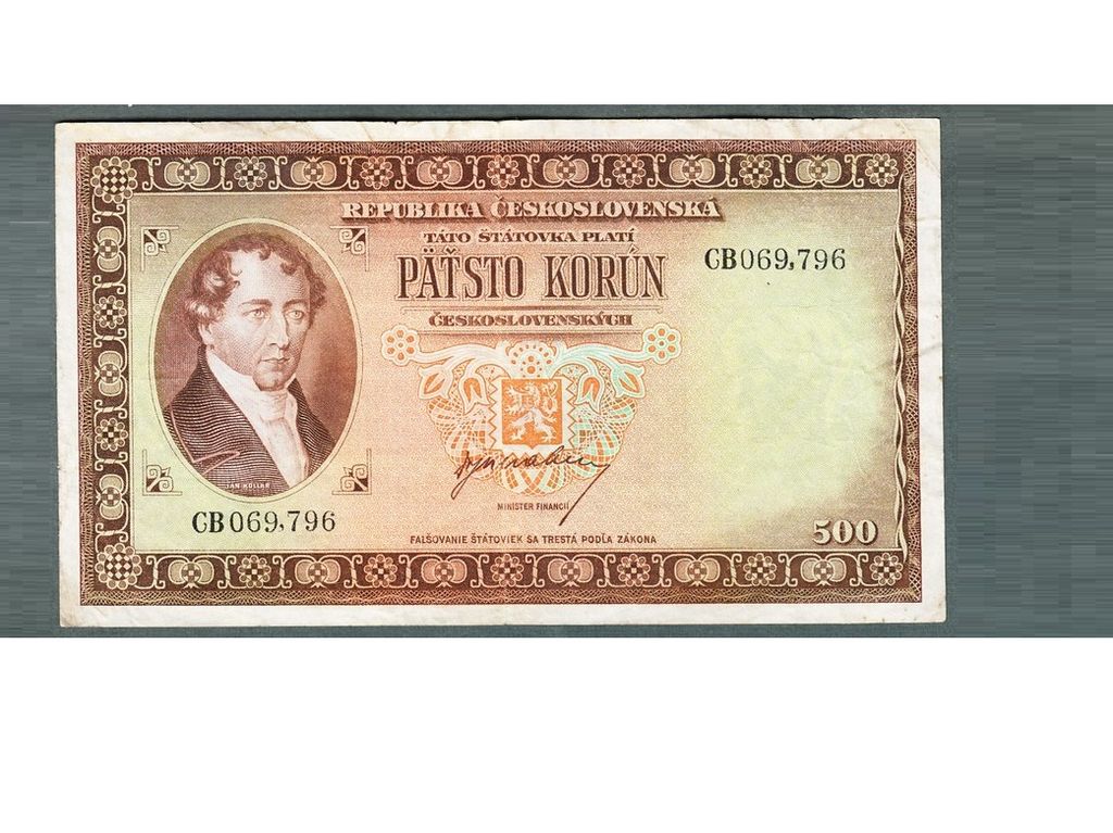 Staré bankovky 500 kčs 1945 LONDÝN NEPERFOROVANA