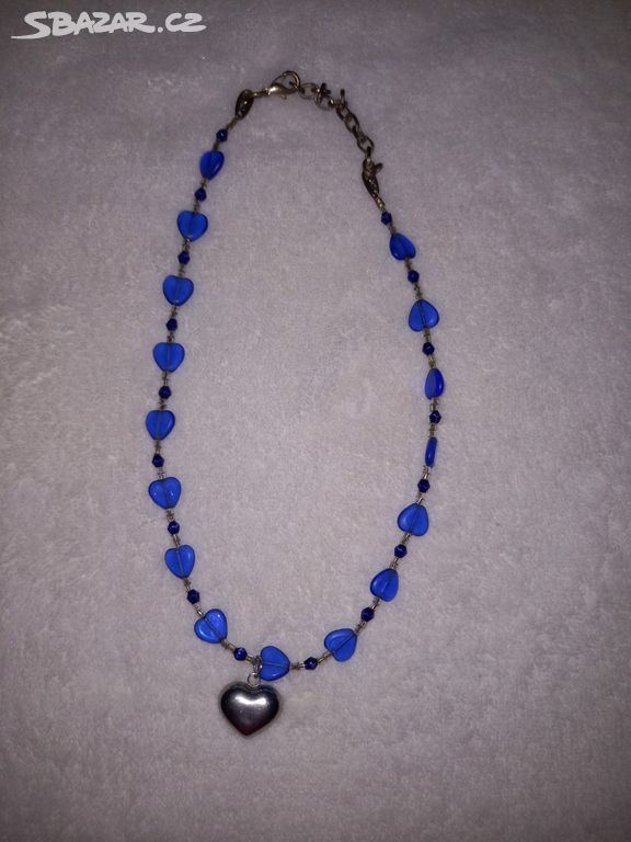 Bižuterie - náhrdelník modrý.