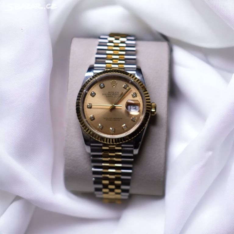 Rolex Datejust 36mm Two Tone Gold Diamond Dial