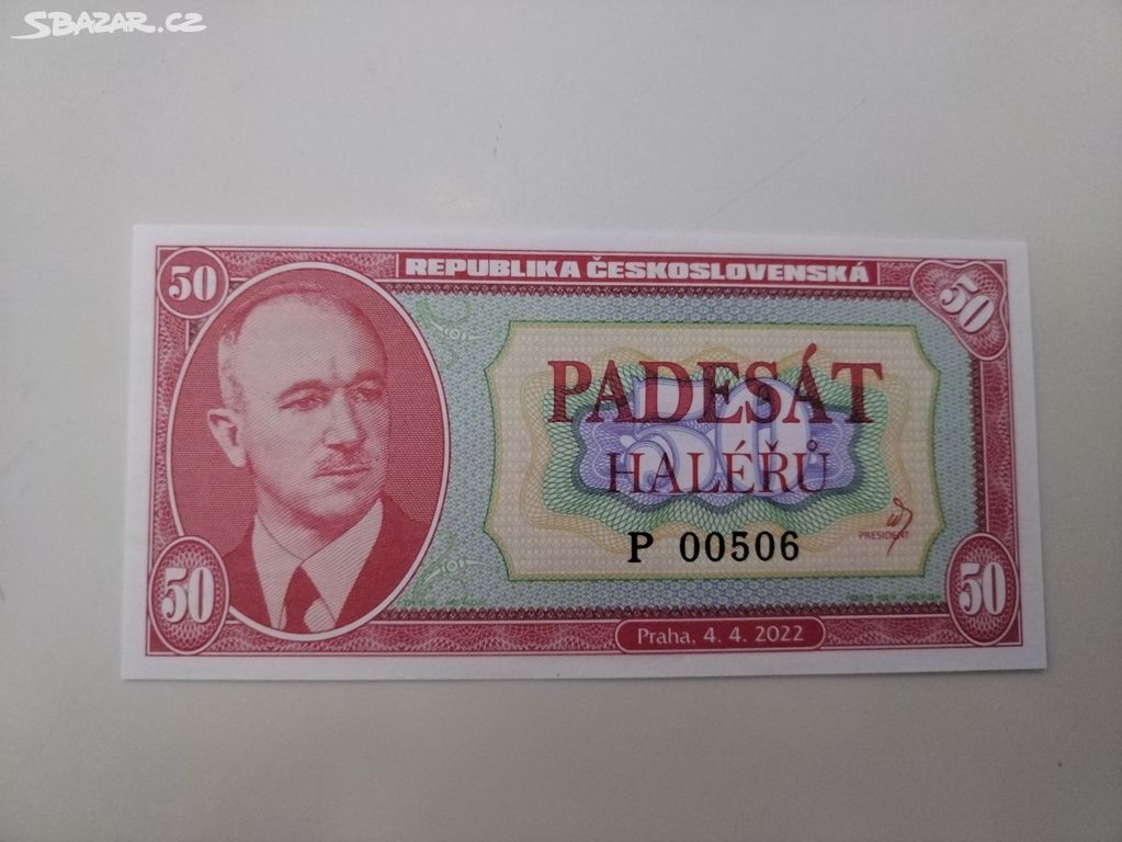 Bankovka Edvard Beneš - Československo - Praha