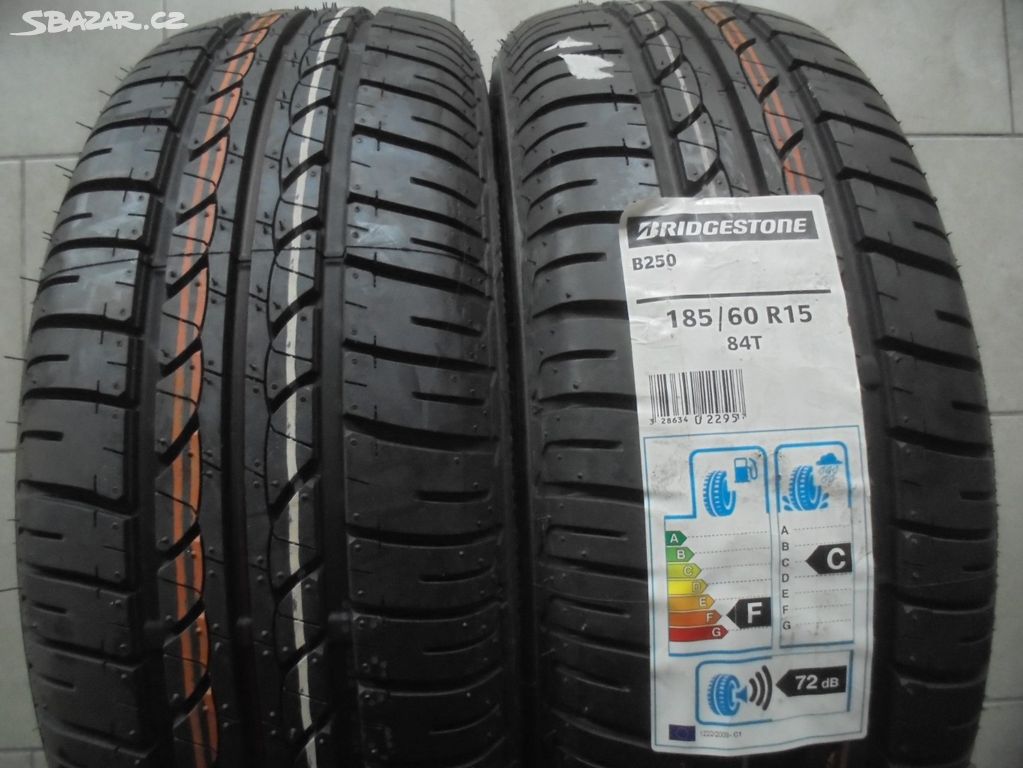 185 60r15 letní Bridgestone B250 84T 2kusy NOVÉ