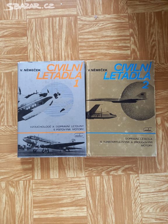 Knihy Civilní letadla 2 díly autor V.Němeček